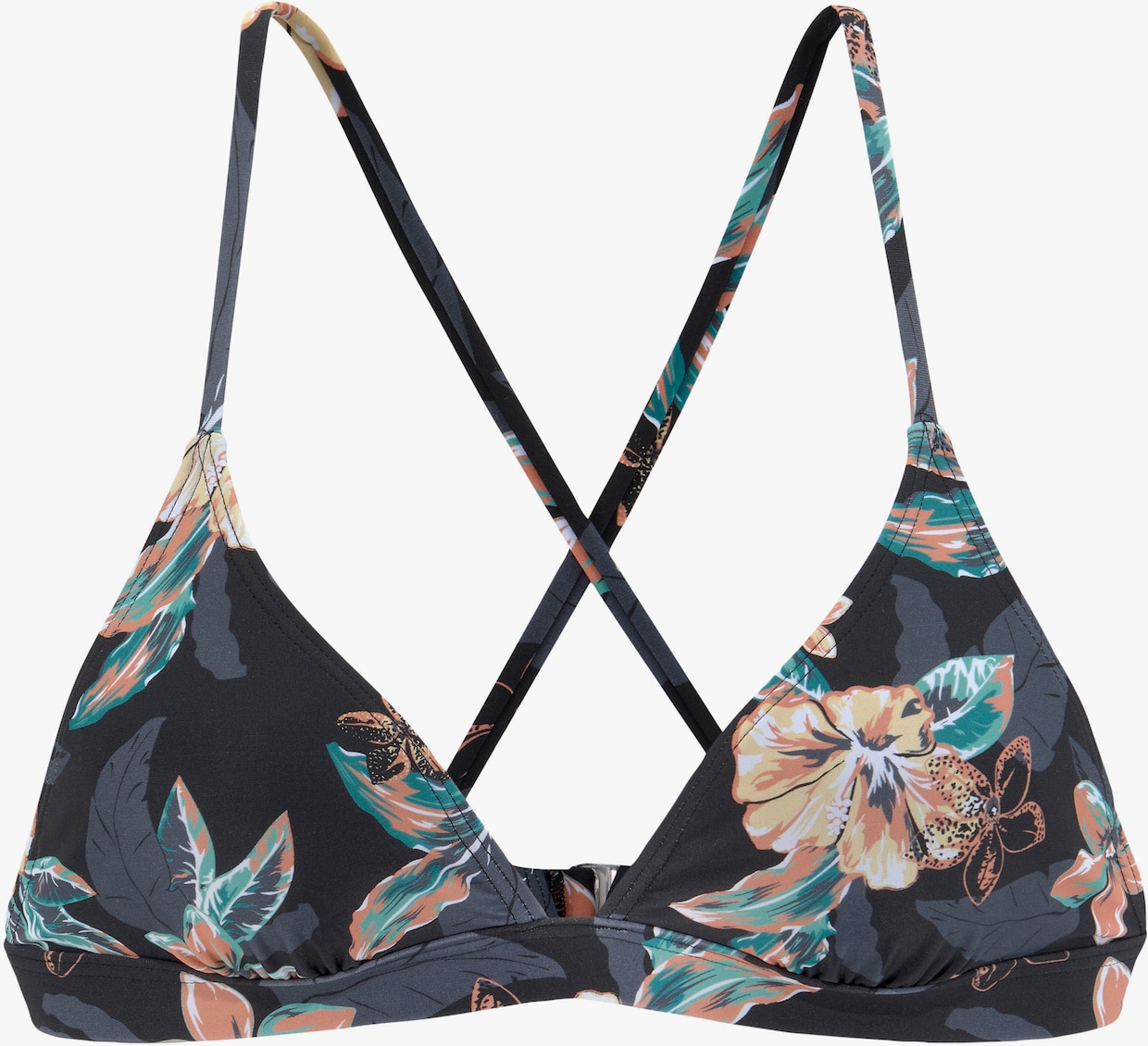 Venice Beach Triangelbikinitop - zwart geprint