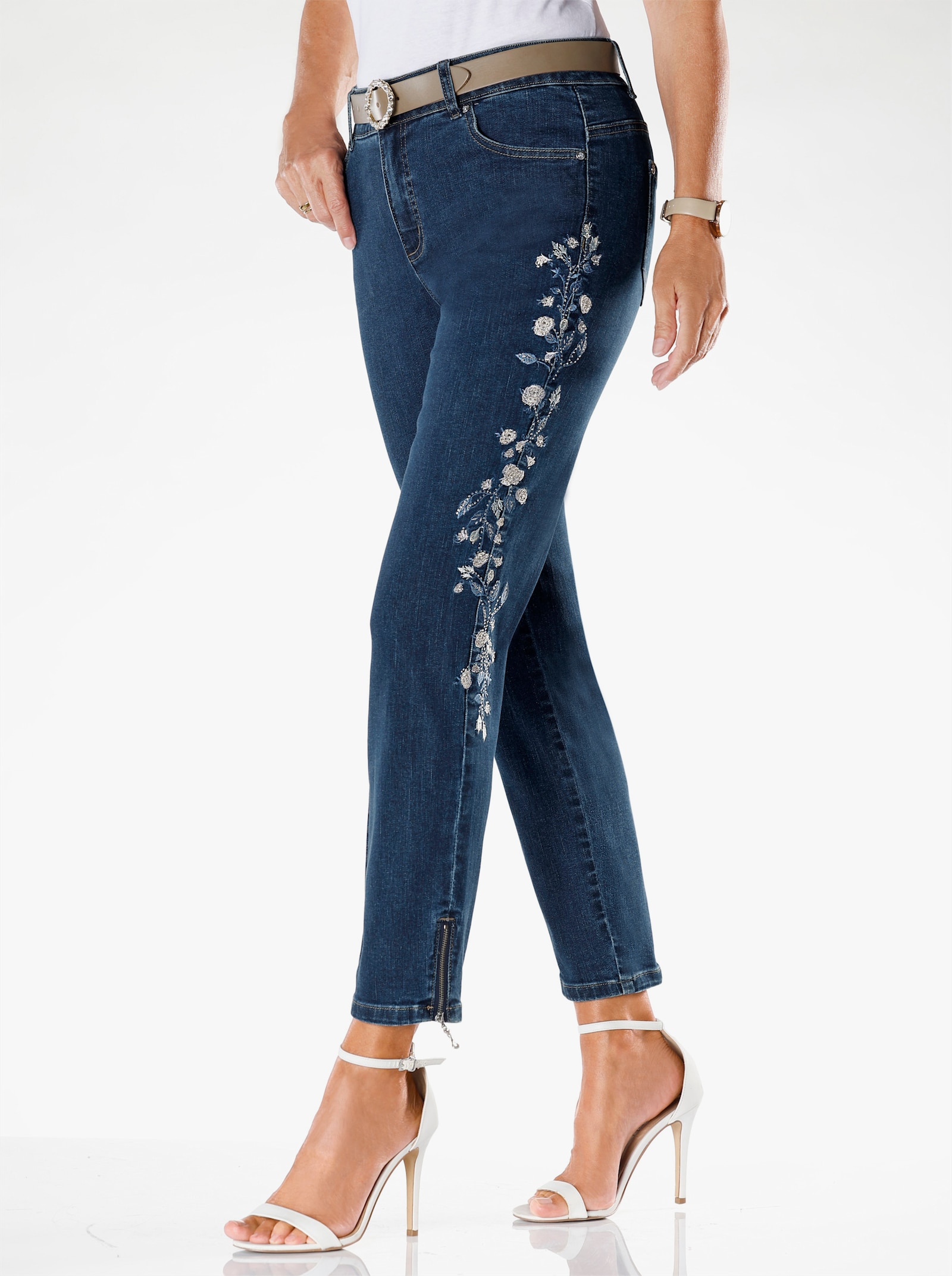 5-Pocket-Jeans mit Push-up-Effekt - blue-stone-washed