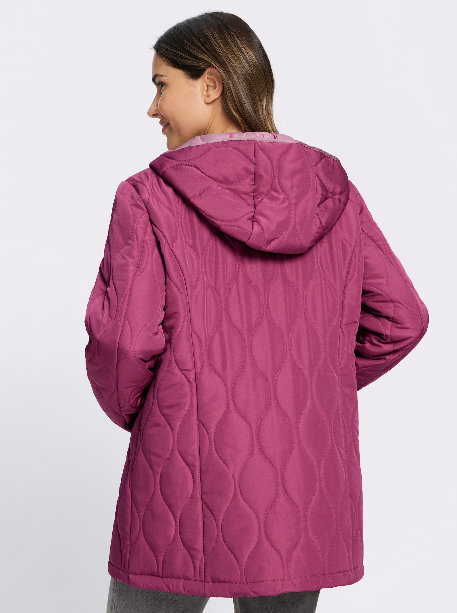 Steppjacke mit kontrastfarbenem Futter - erika