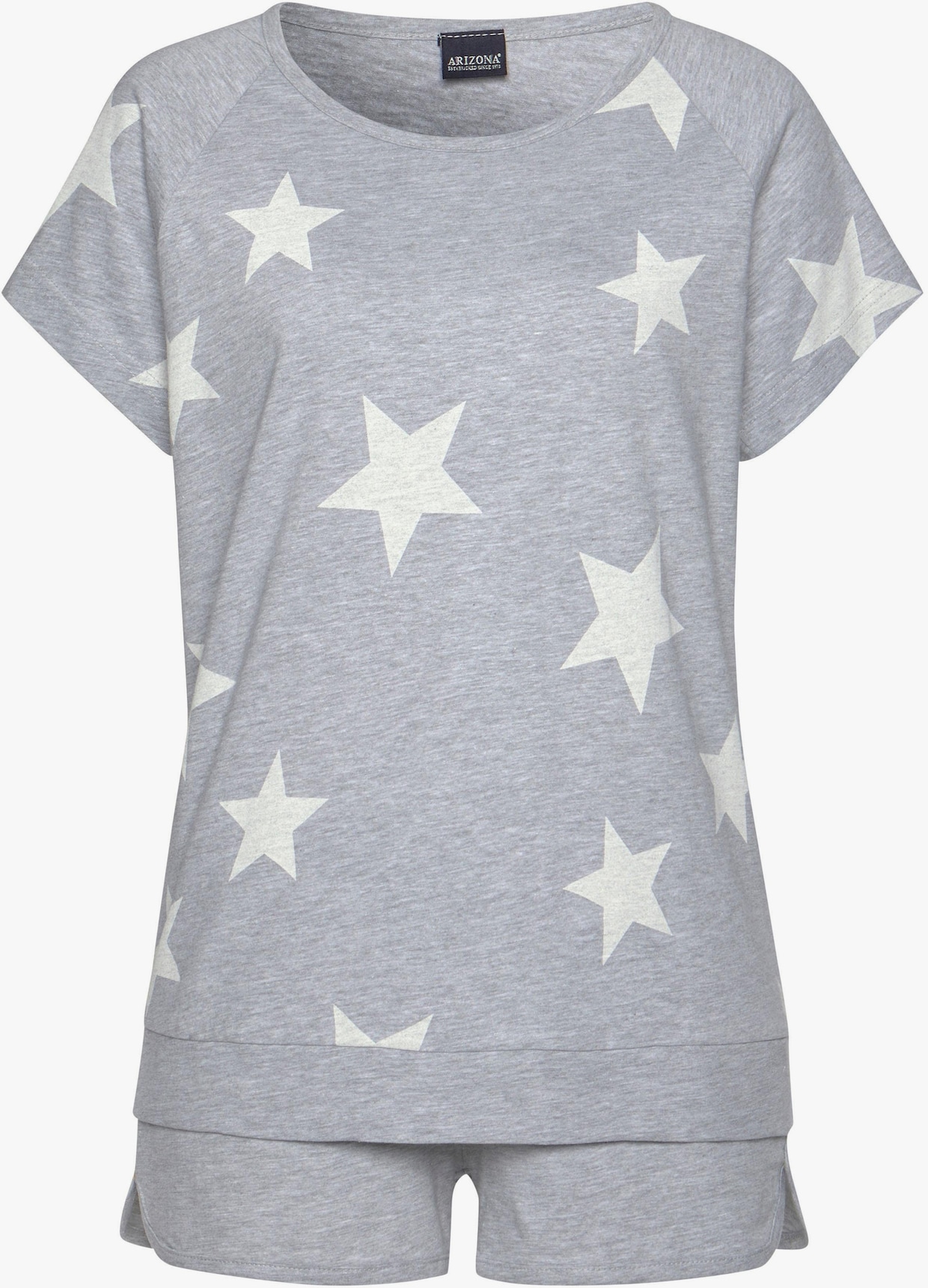 Arizona Pyjama court - gris, rose