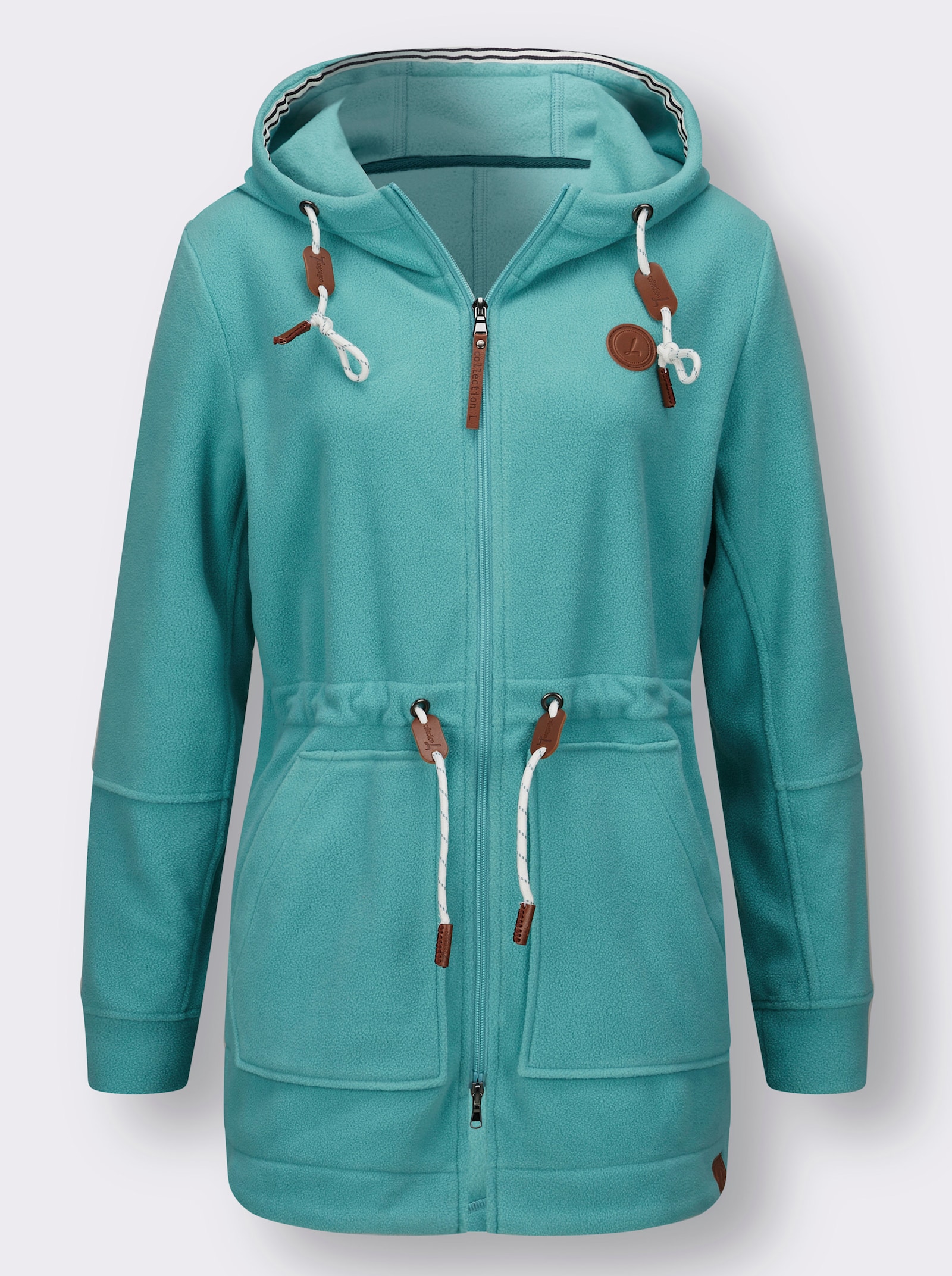 Fleecejacke mit Tunnelzug in der Taille - ozean