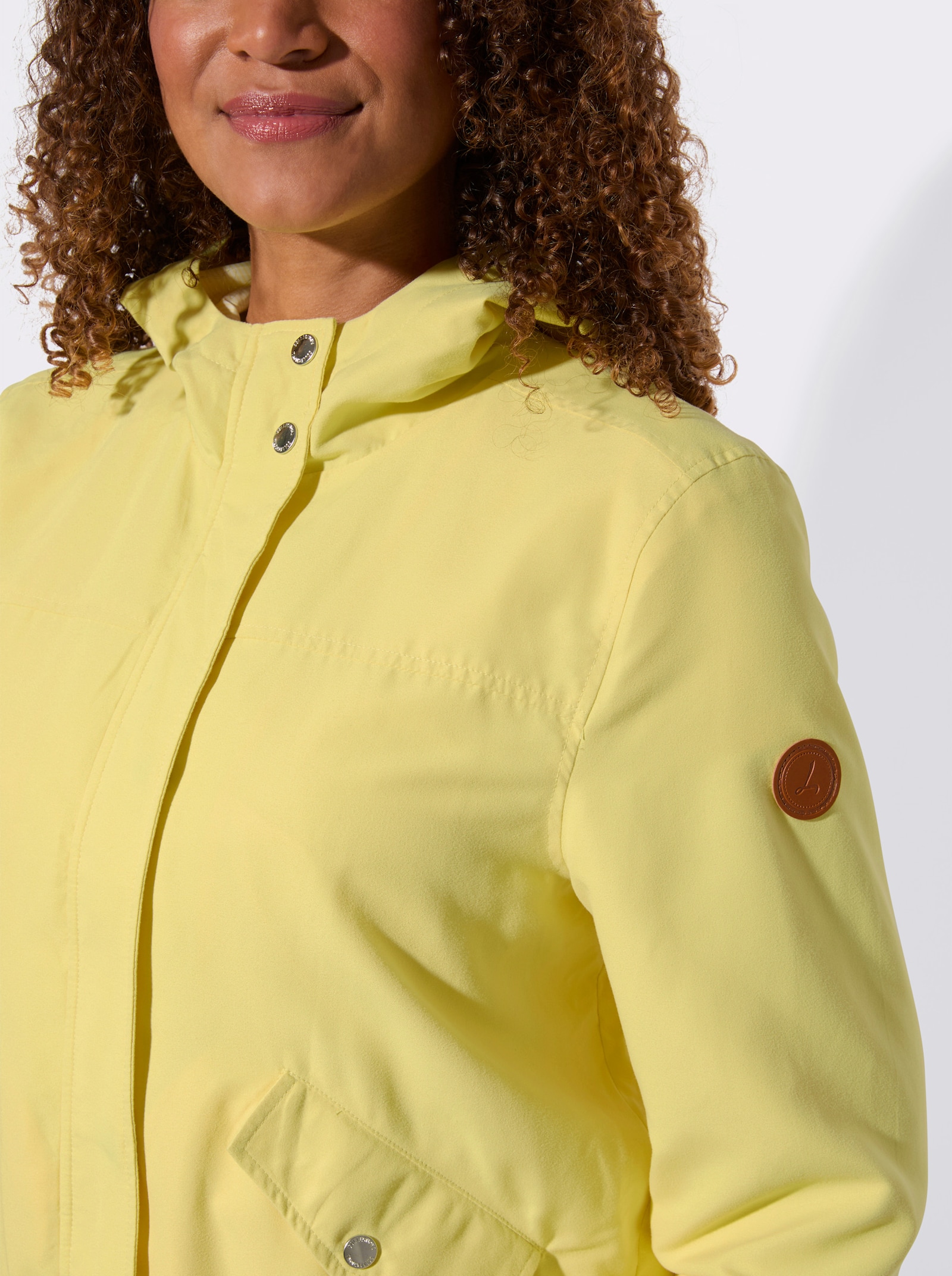 Jacke mit elastischen Abschlüssen - zitrone