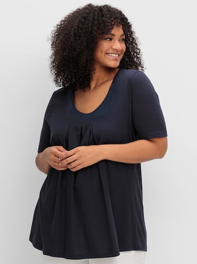sheego T-Shirt - tiefblau