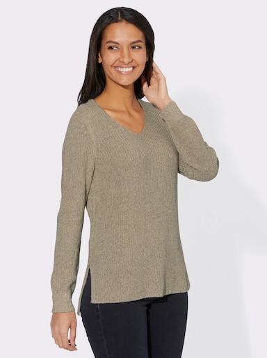 Pullover met lange mouwen - champagne gemêleerd