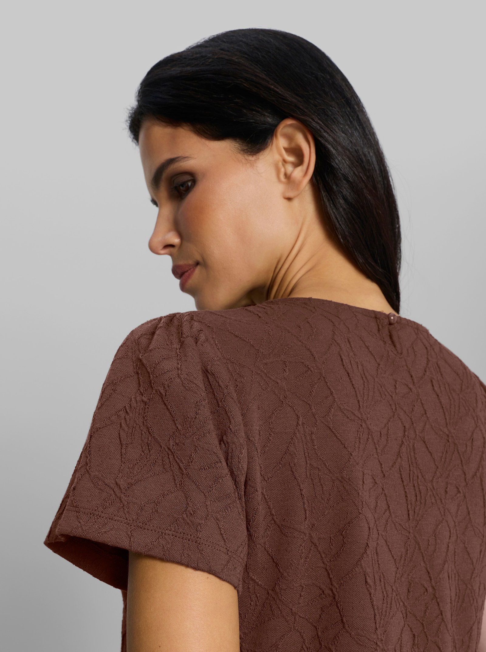 heine Schößchenshirt in pflegeleichter Qualität - schoko