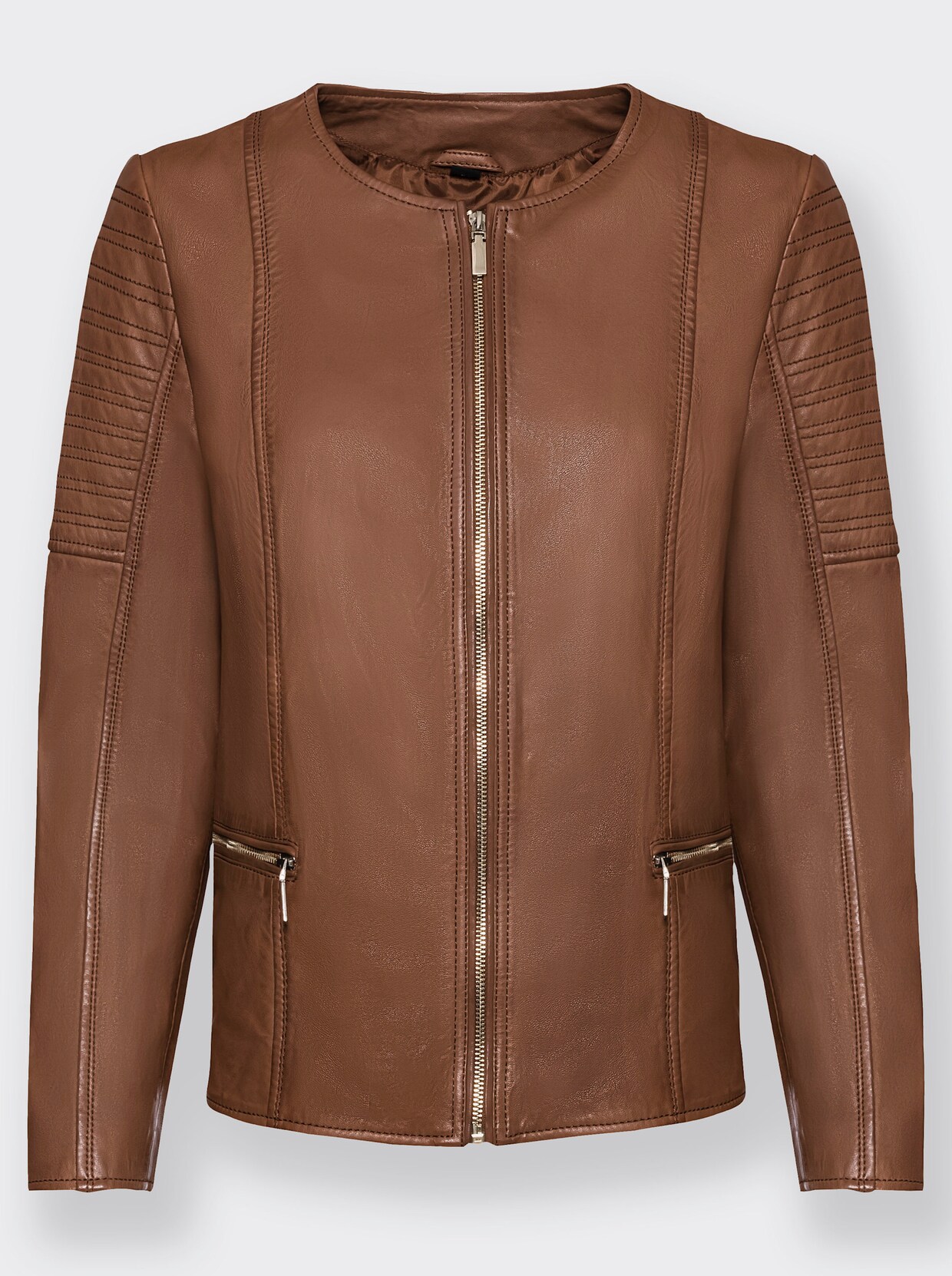 Mainpol Lederjacke - cognac