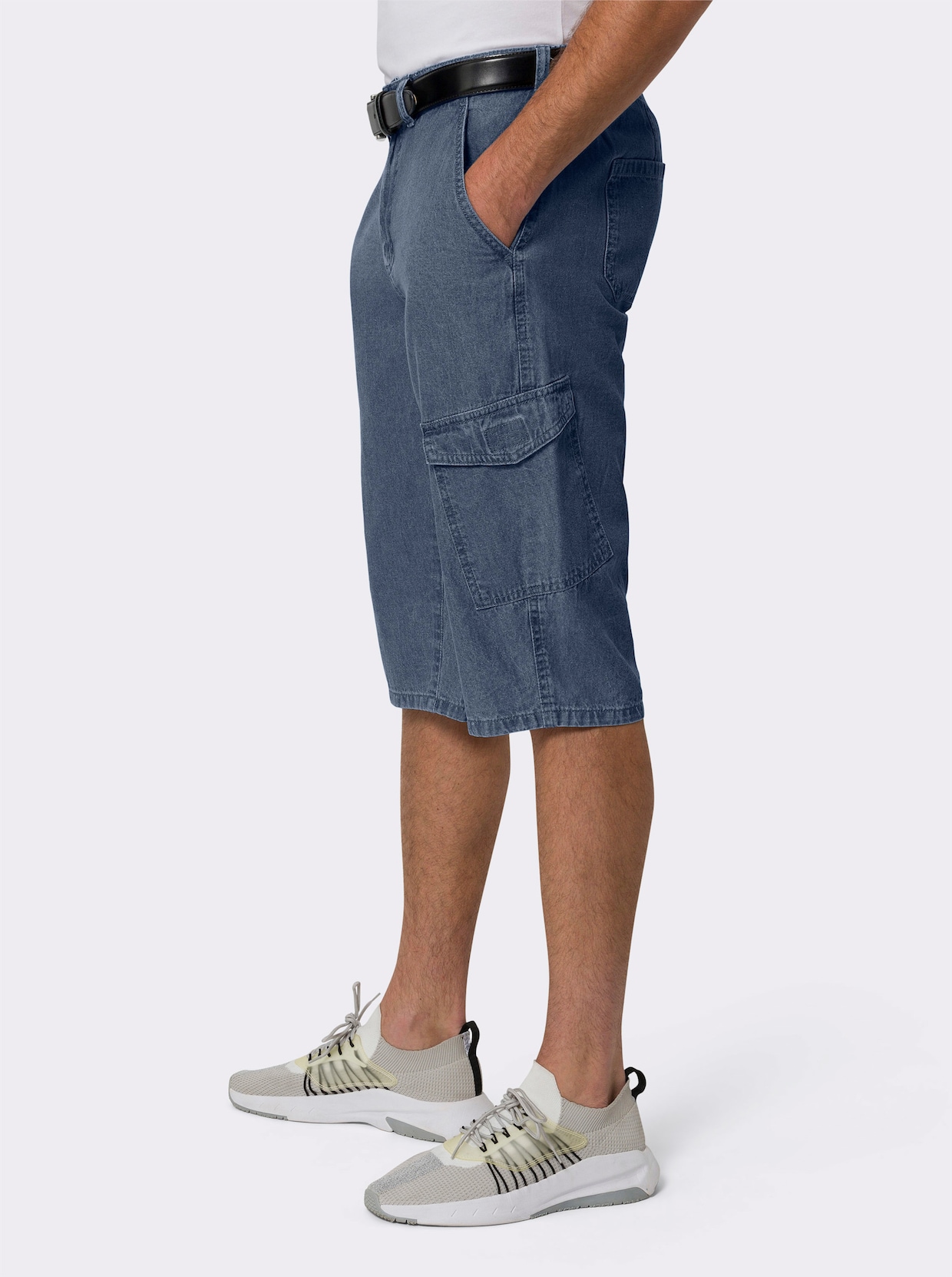 Jeansbermudas - blue-stone-washed