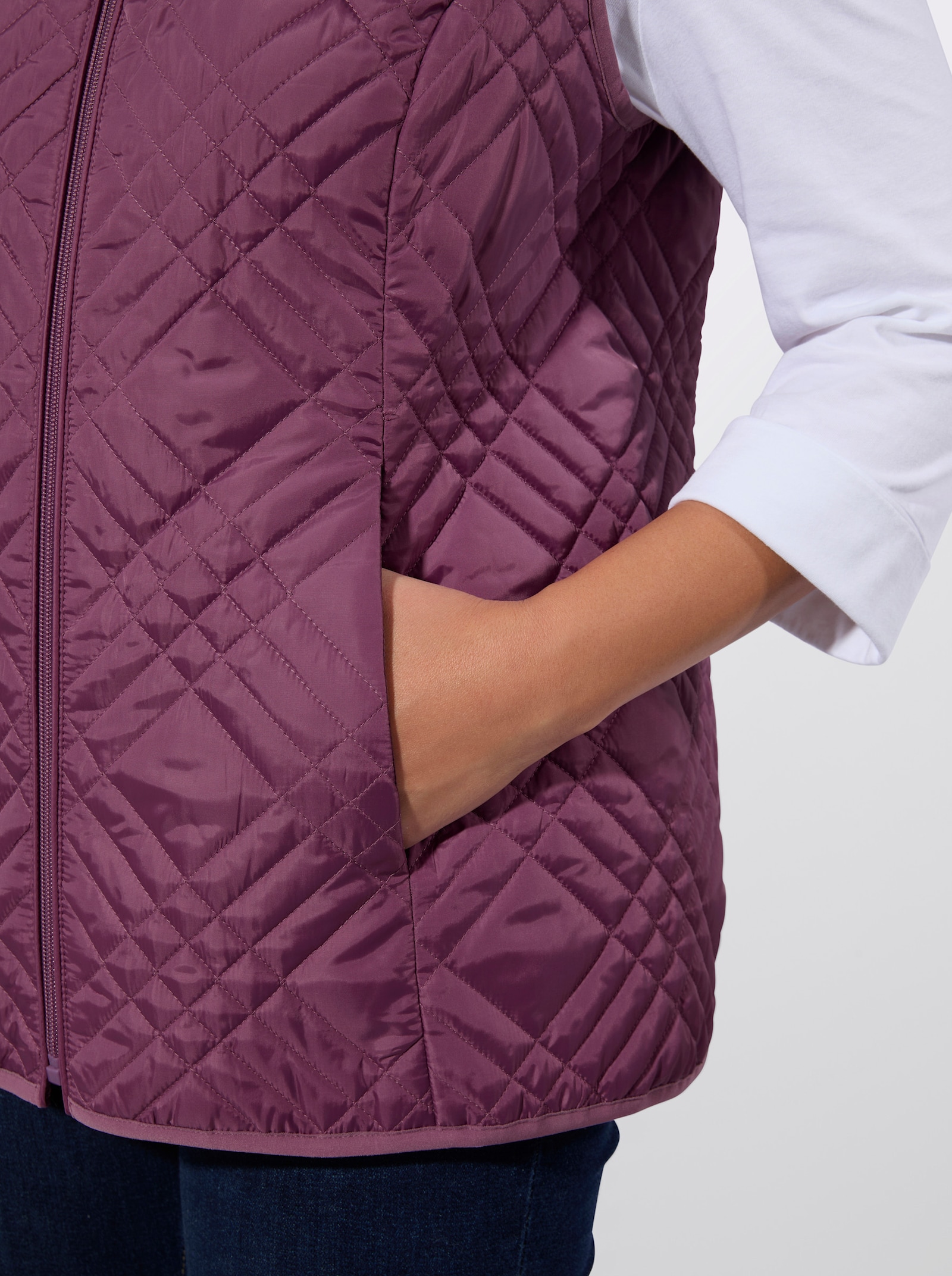 Steppweste in pflegeleichter Qualität - violett