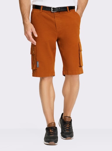 Catamaran Bermudas mit knöpfbaren Cargotaschen - cognac