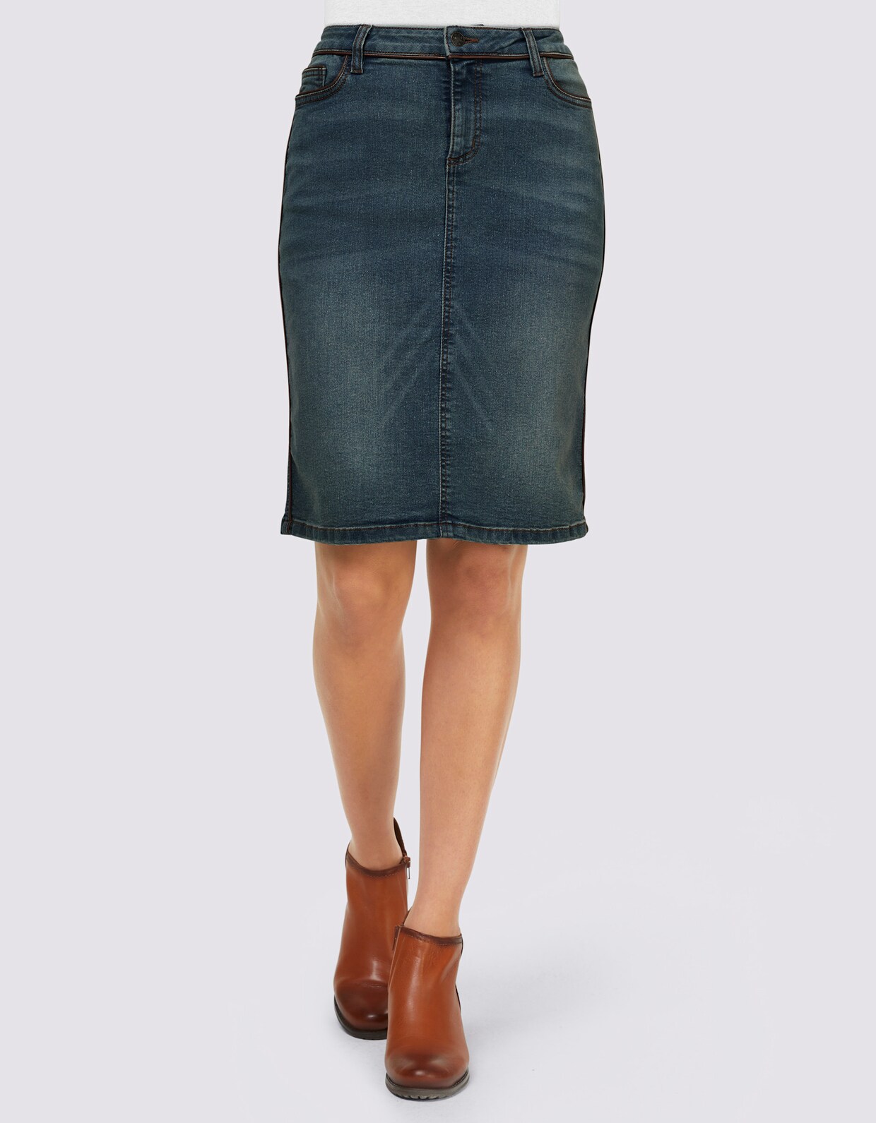 heine Jeans-Rock - blue-bleached