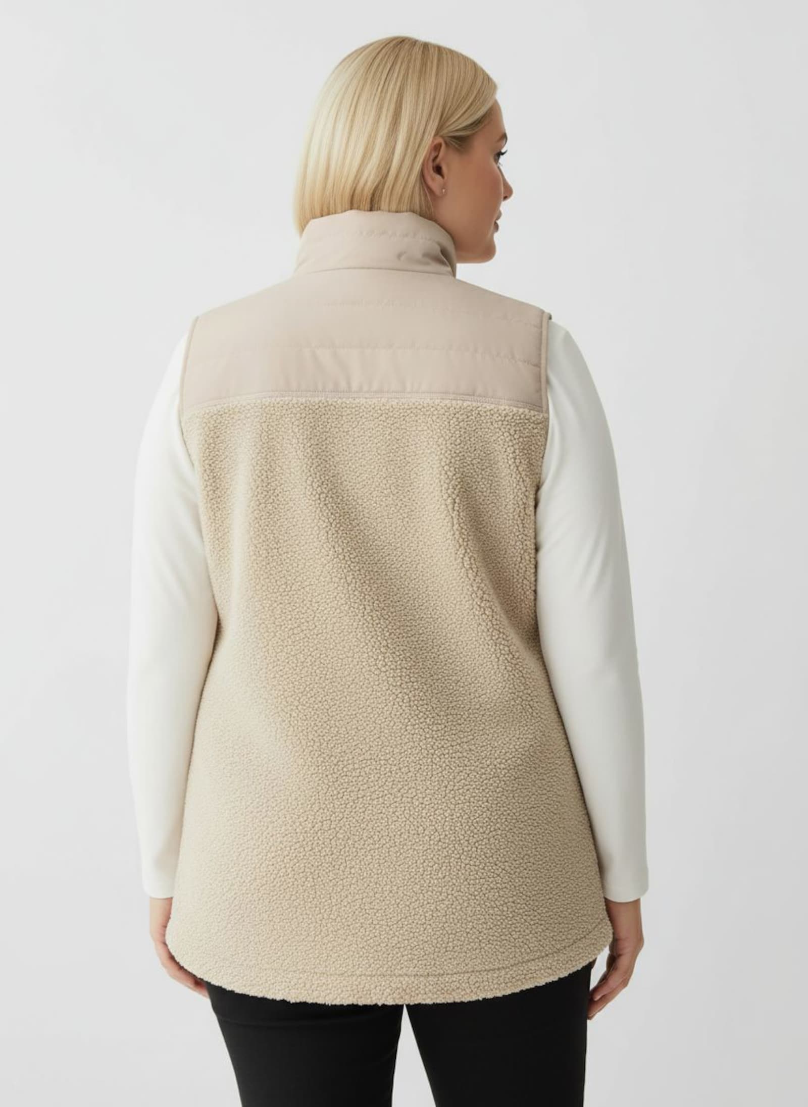 Weste mit Stehkragen - beige