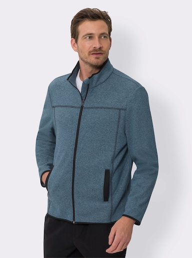 Strickfleece-Jacke - topas-meliert