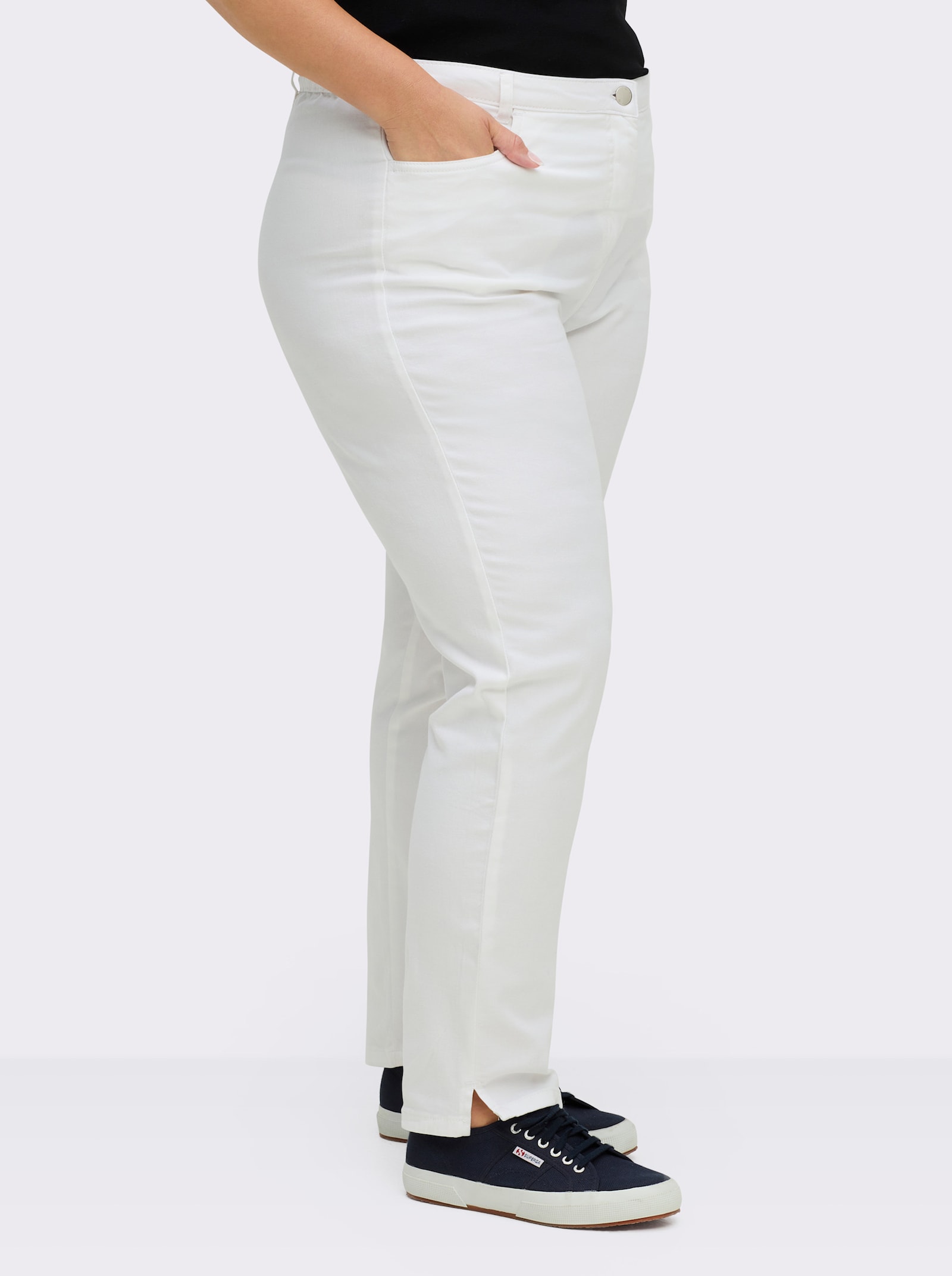 Jeans mit Stretch-Anteil - weiß