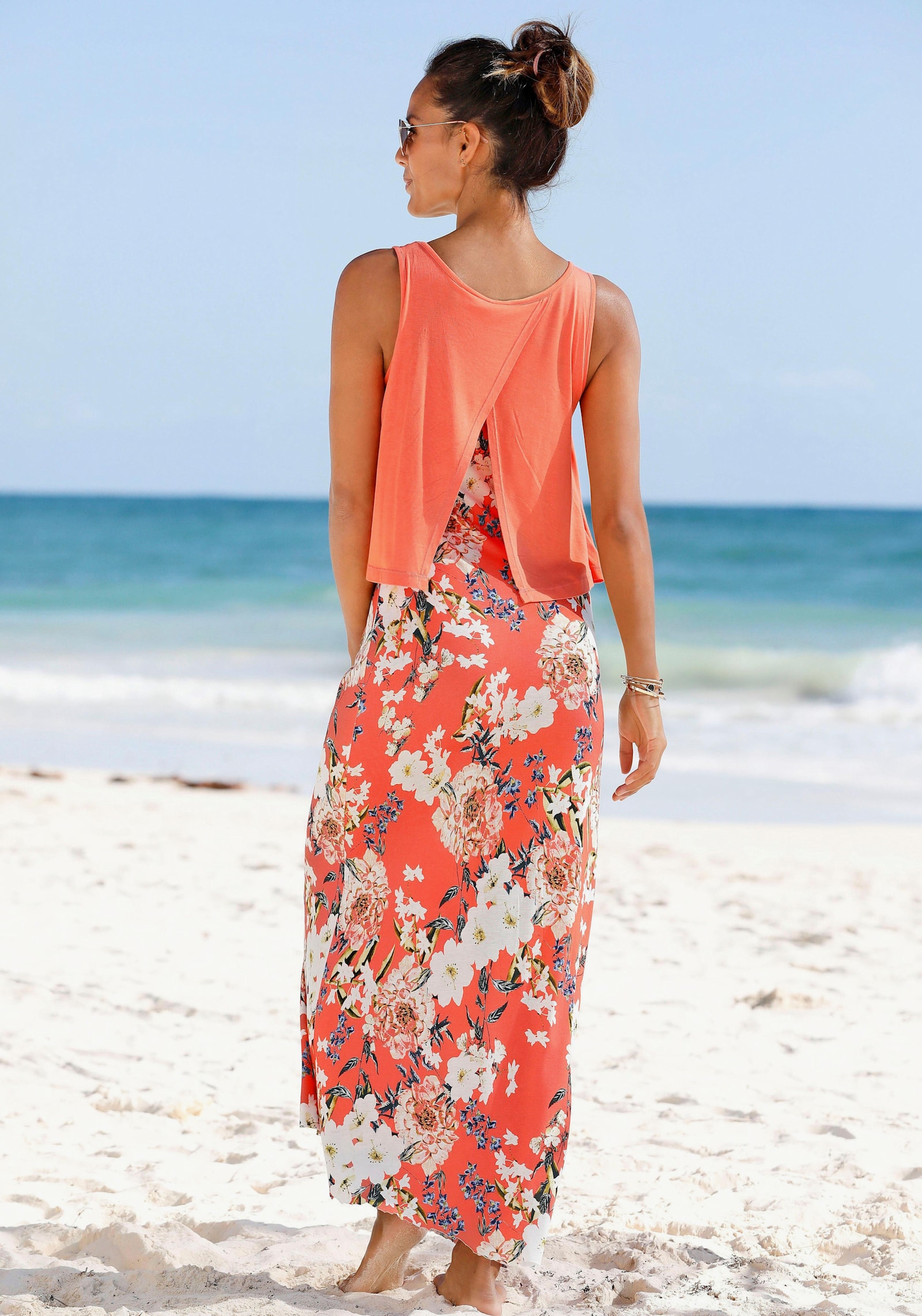 s.Oliver Maxikleid - koralle-bedruckt