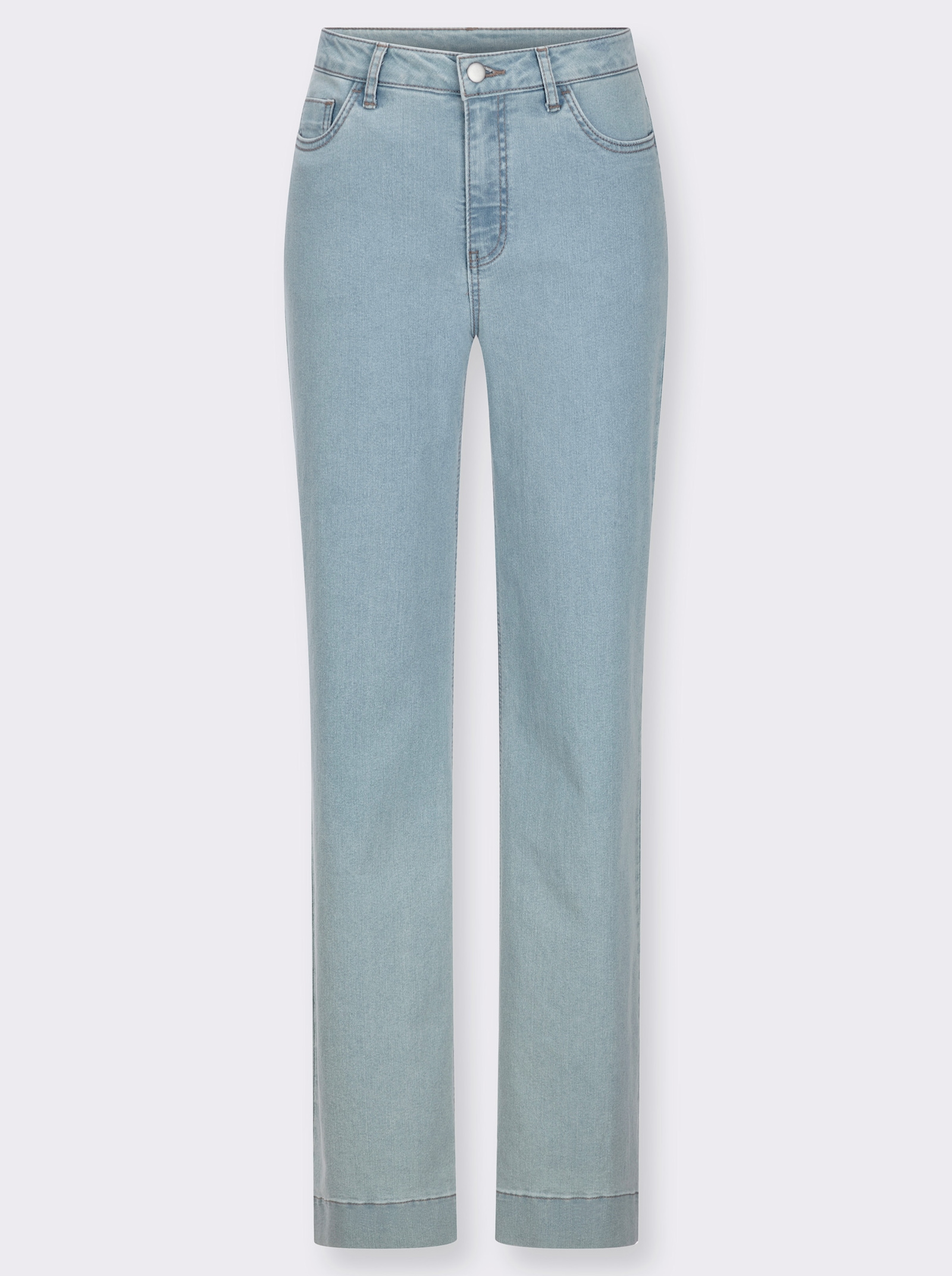 Jeans mit weitem Bein - blue-bleached