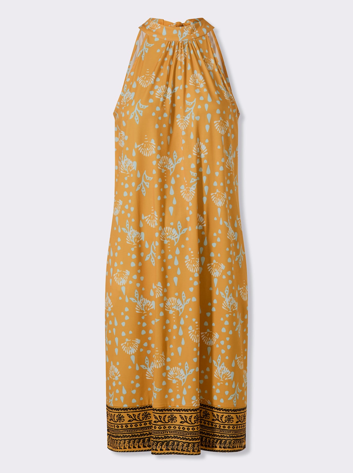 heine Jerseykleid - ocker-ecru-bedruckt