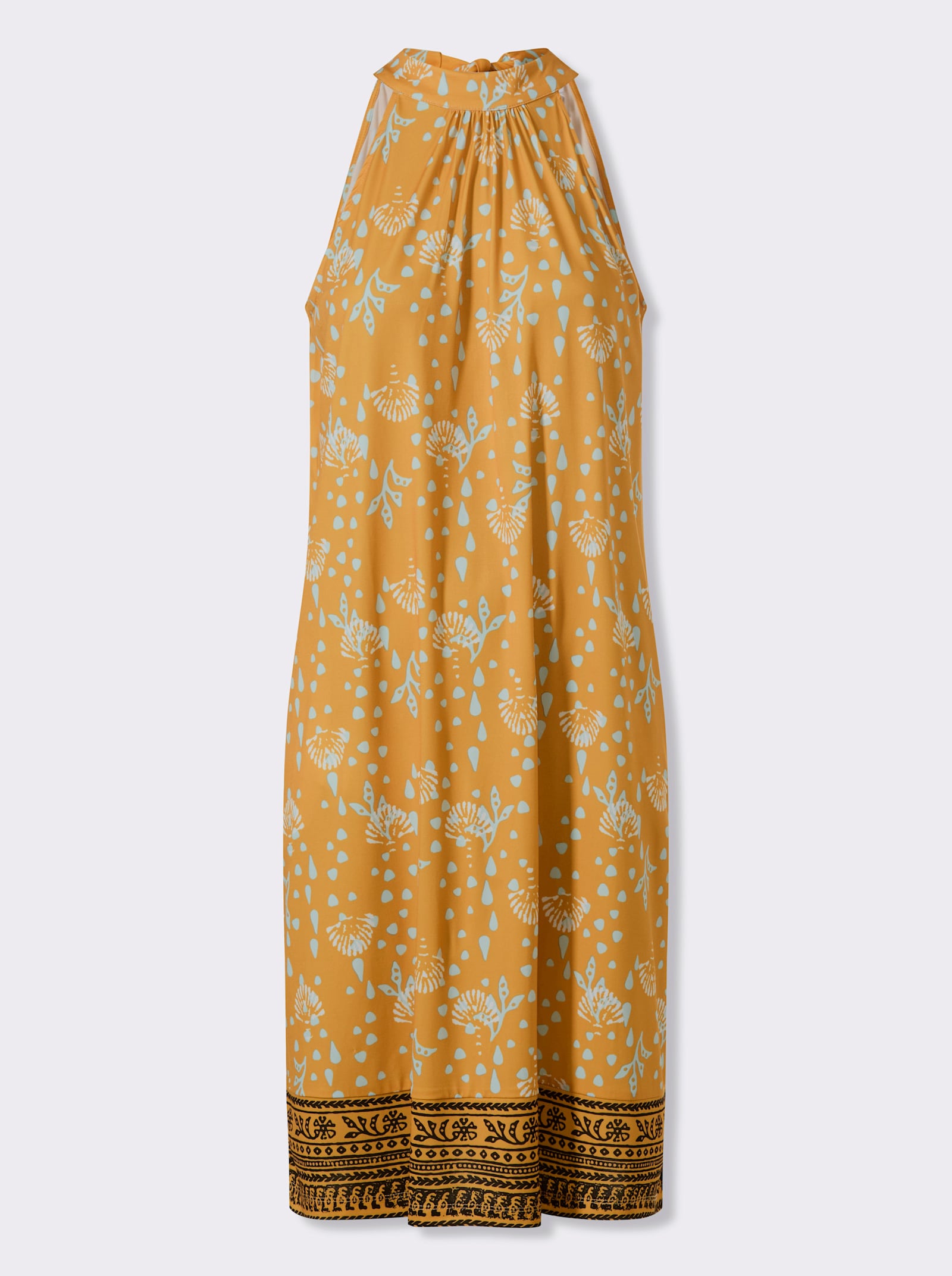 heine Jerseykleid mit Muschel-Dessin - ocker-ecru-bedruckt