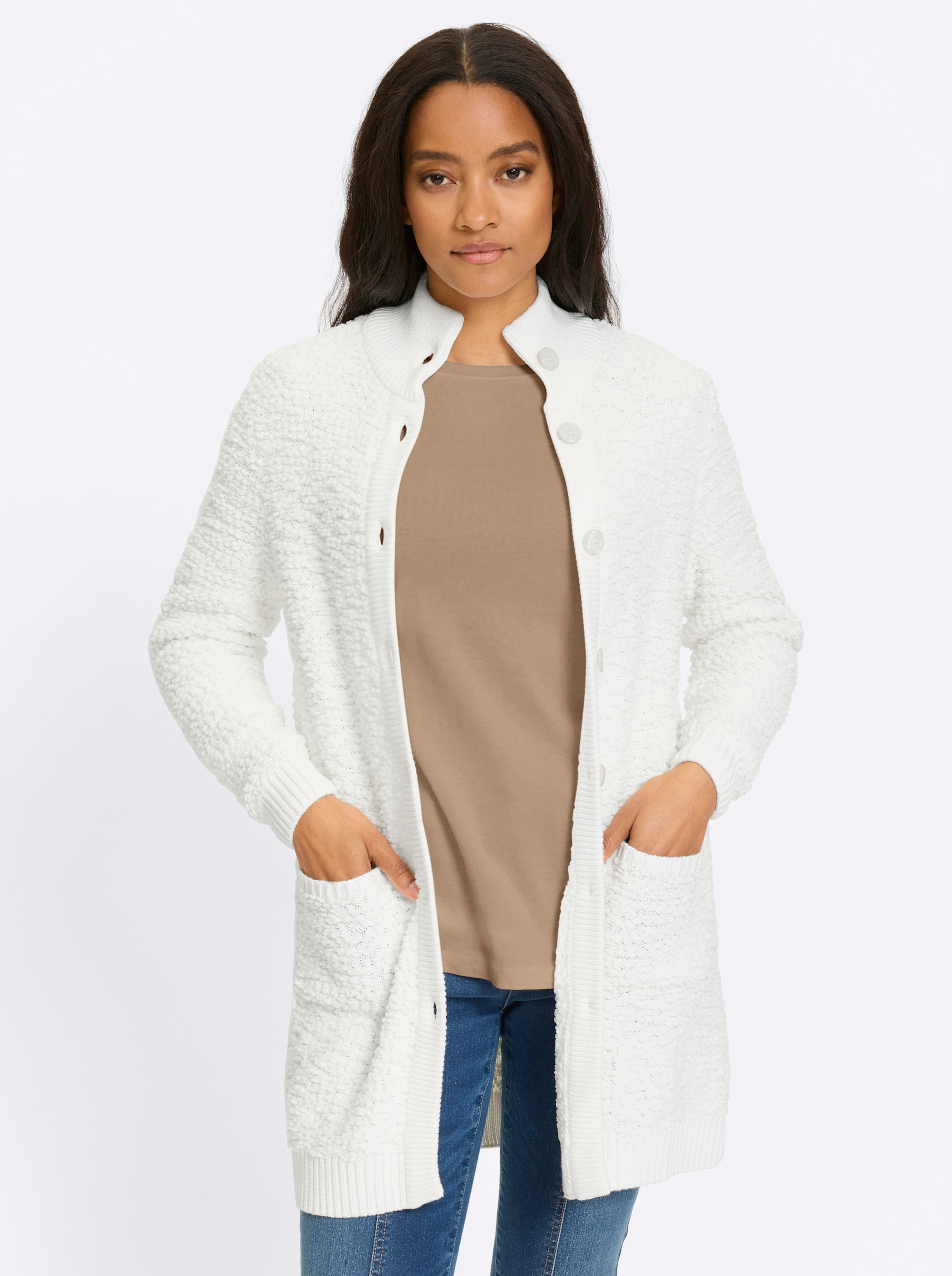 Longstrickjacke