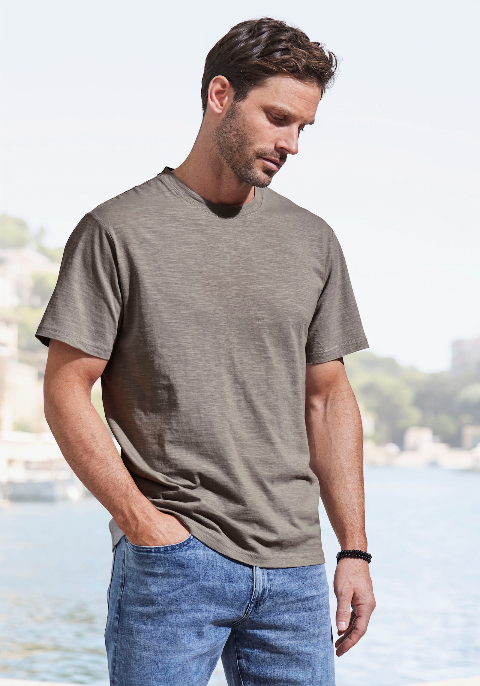 John Devin T-Shirt - blau/grau