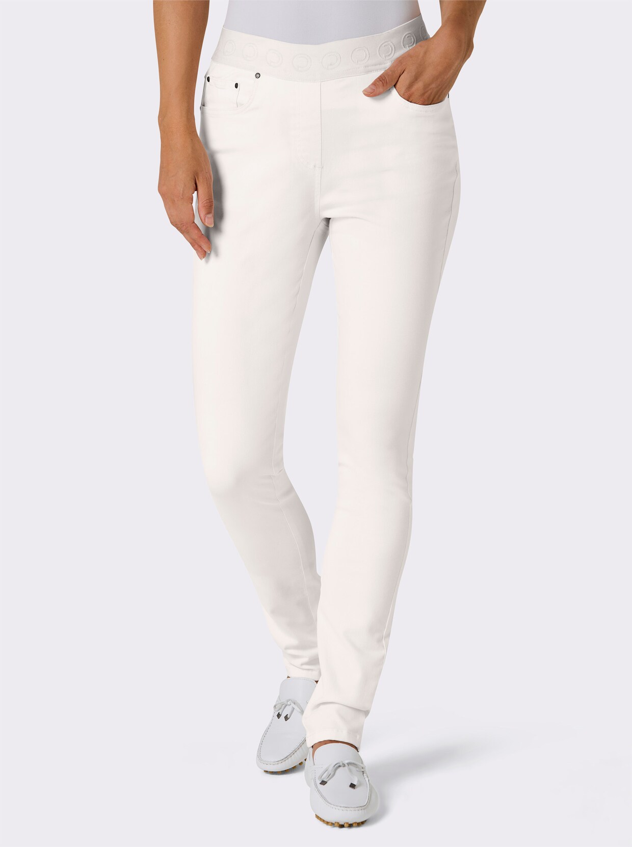 CREATION L PREMIUM Schlupfjeans - ecru