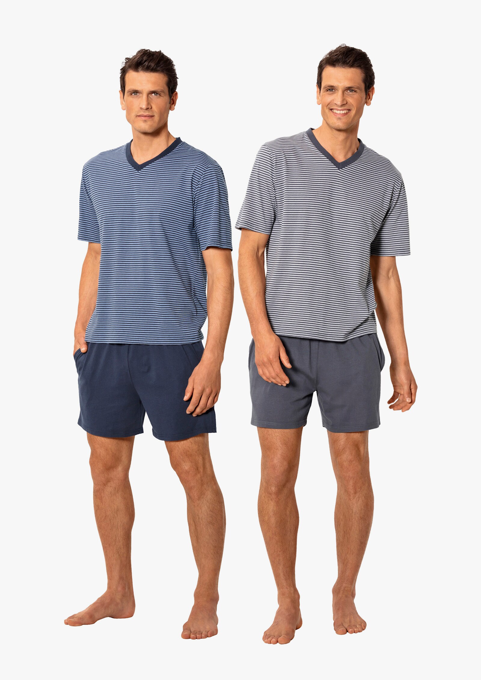 le jogger Pyjama - blau-marine, grau-anthrazit