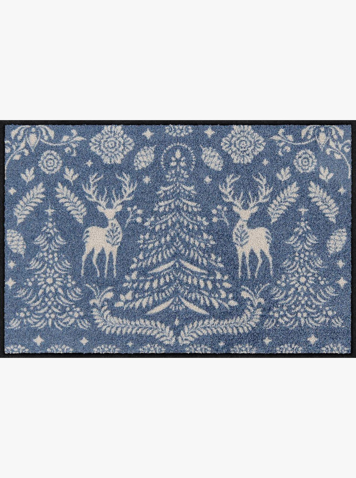 Salonloewe Fußmatte - himmelblau-ecru