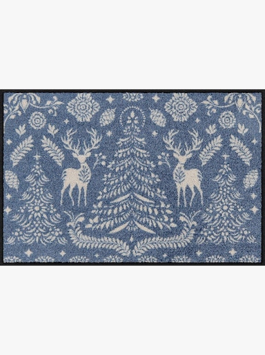 Salonloewe Fußmatte - himmelblau-ecru