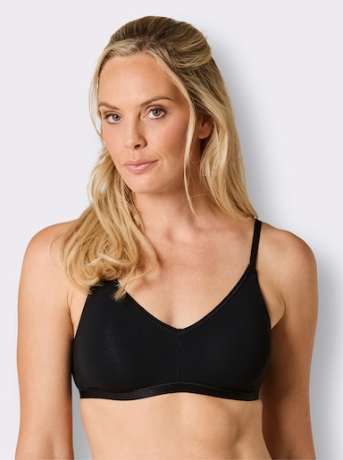 Triumph BH ohne Bügel mit vorgeformten Cups - schwarz