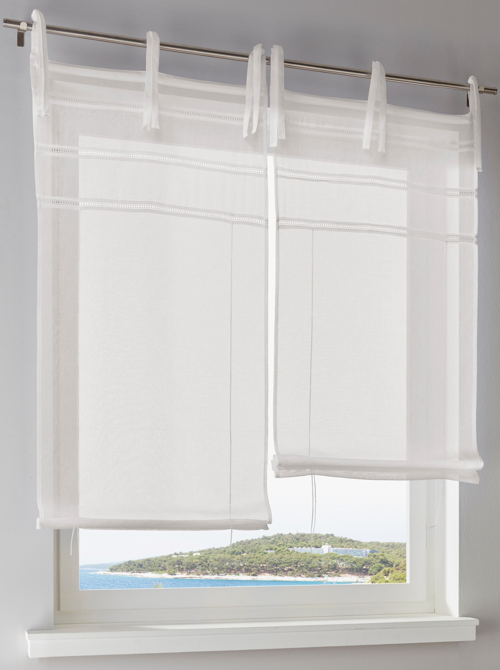 heine home bandjesrolgordijn - wit