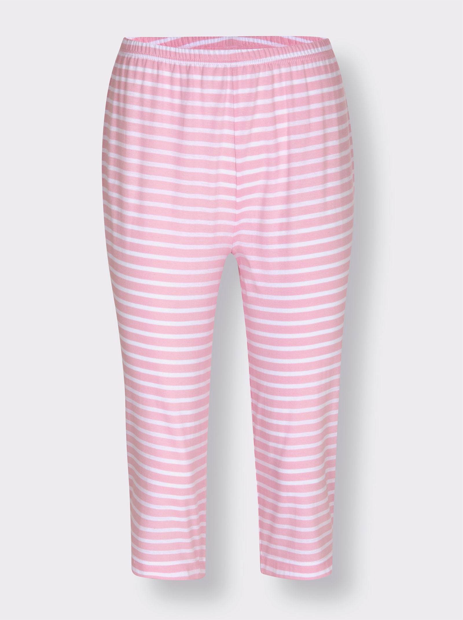 wäschepur Capri-Hose - rosé-weiß-geringelt