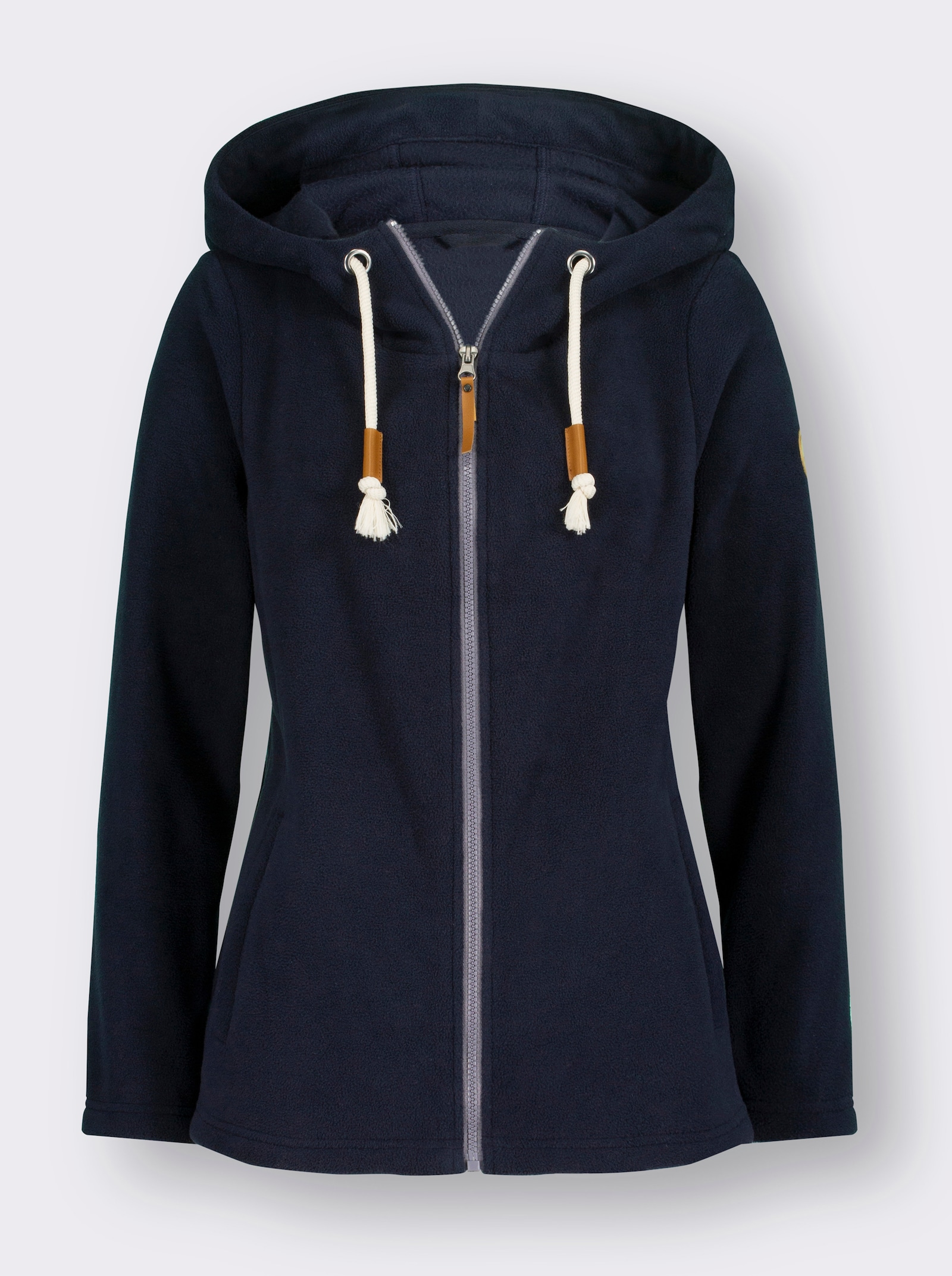 Fleecejack met capuchon - marine