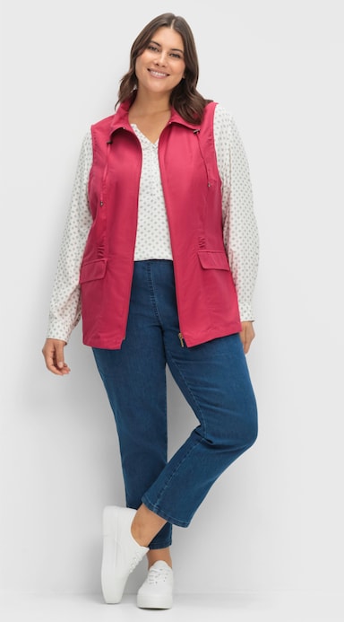 Longweste aus Microfaser - rot