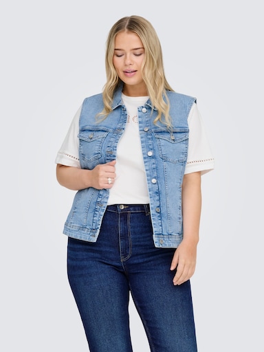 ONLY CARMAKOMA Jeansweste - light blue denim