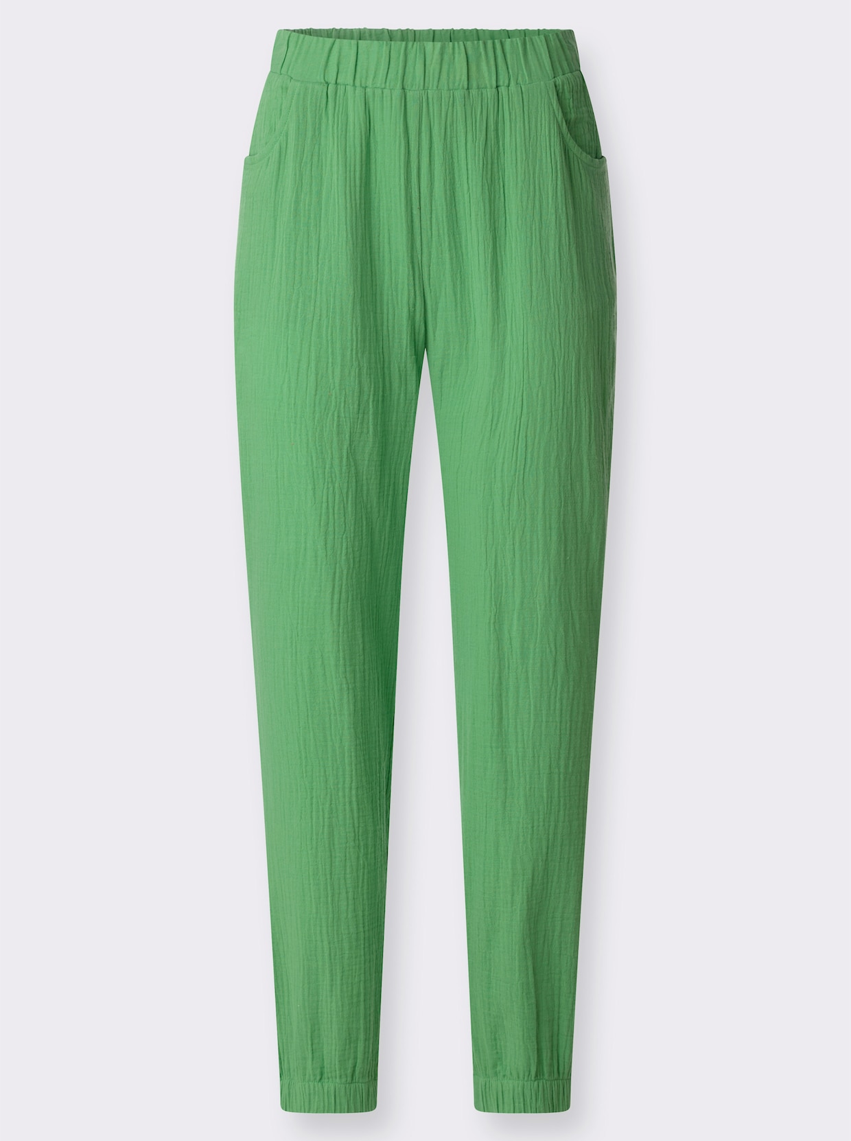 Schlupfhose in Musselin-Qualität - apfel