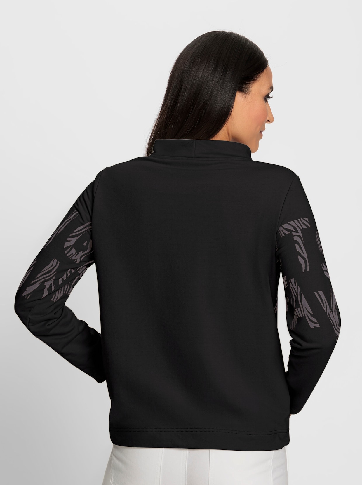 heine Stehkragenshirt - schwarz
