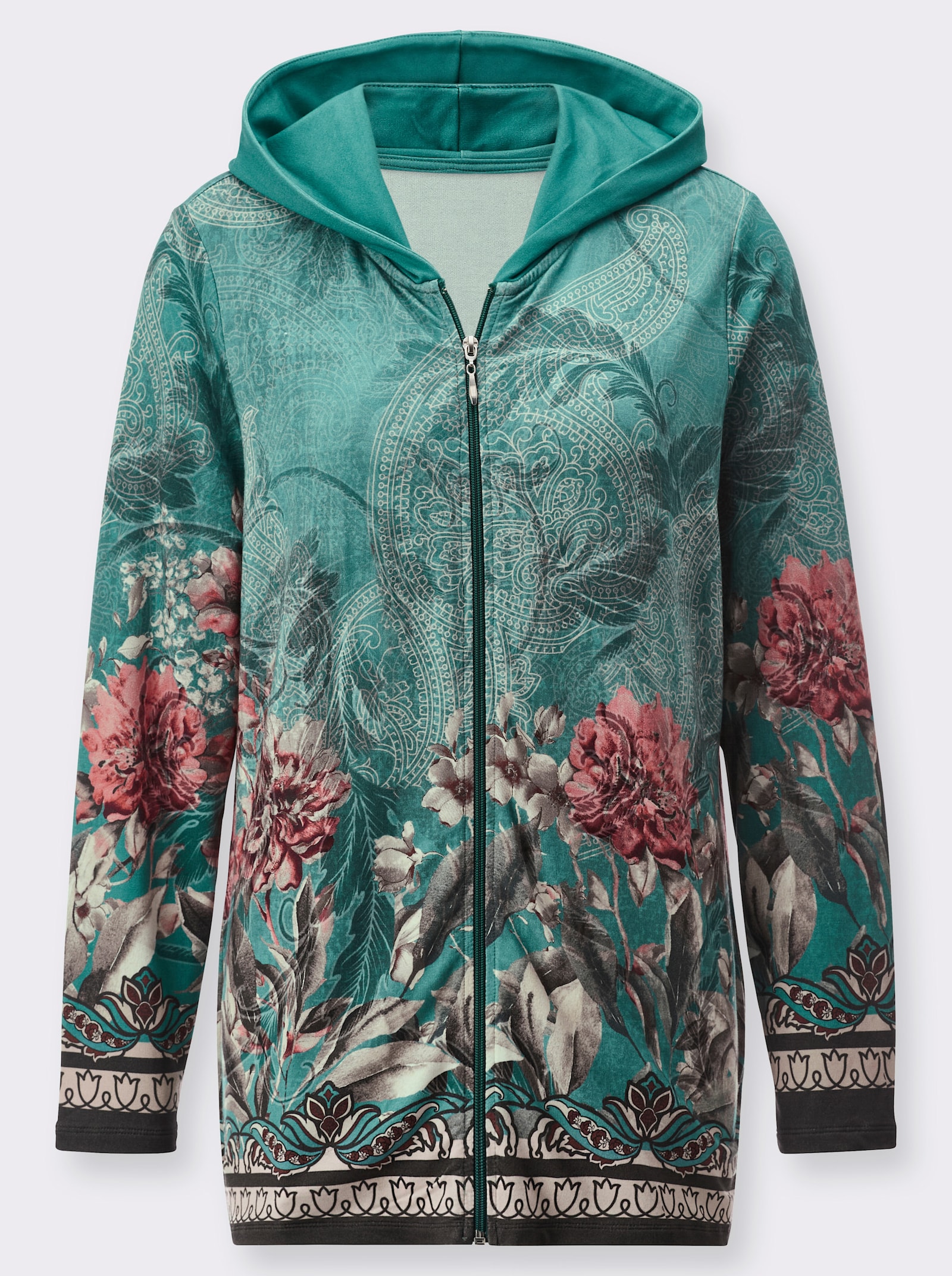 feel good Jacke - salbei-bedruckt