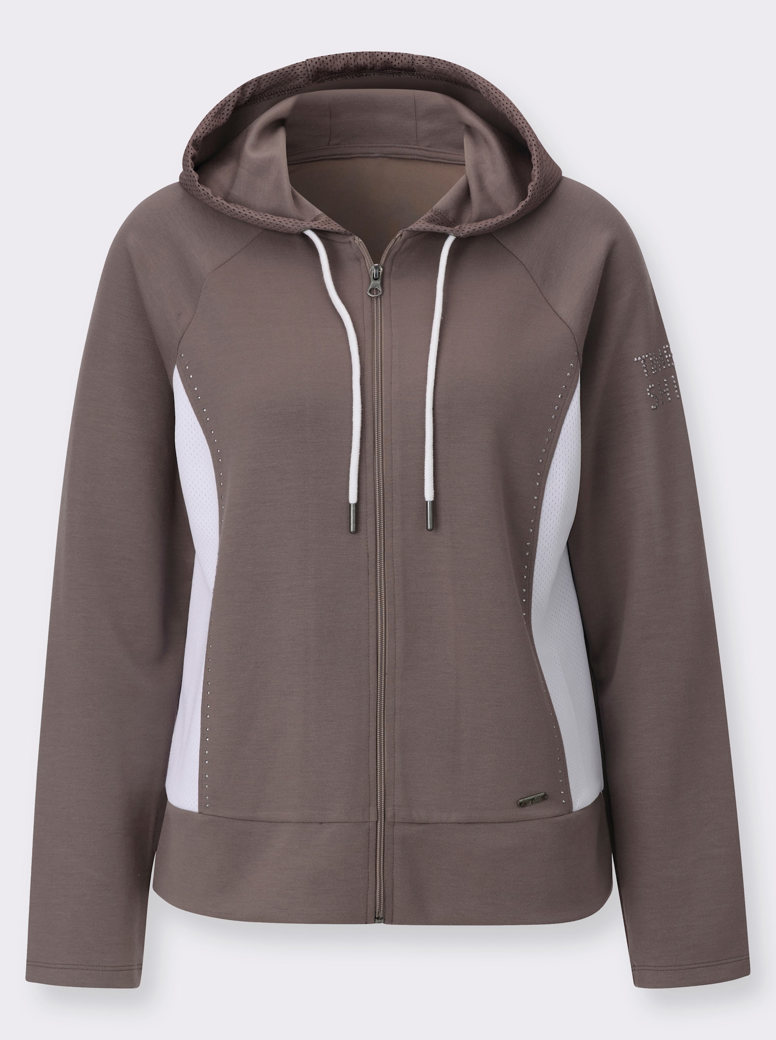 feel good Jacke - dunkeltaupe-ecru