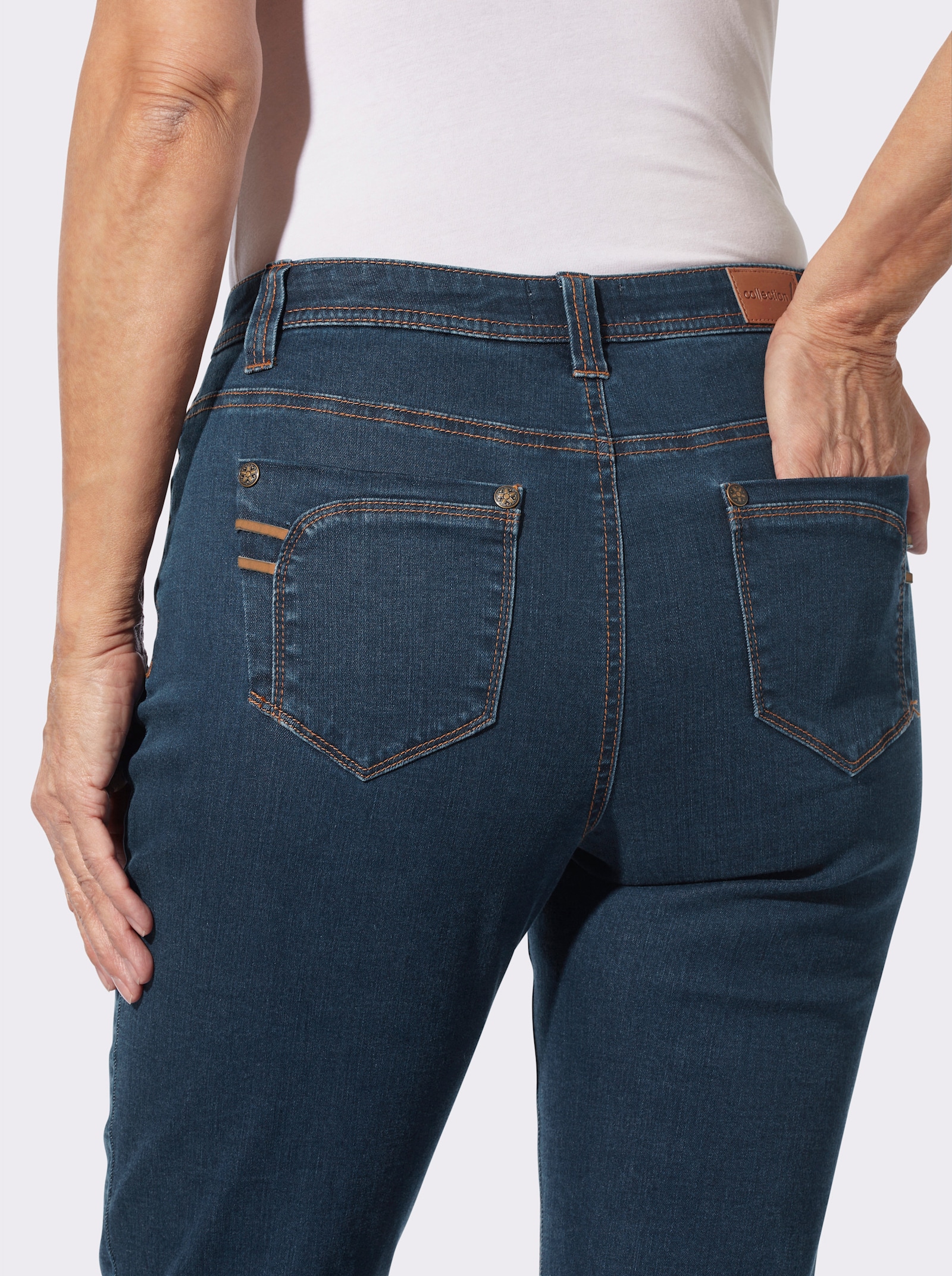 5-Pocket-Jeans in gerade Schnittführung - blue-stone-washed