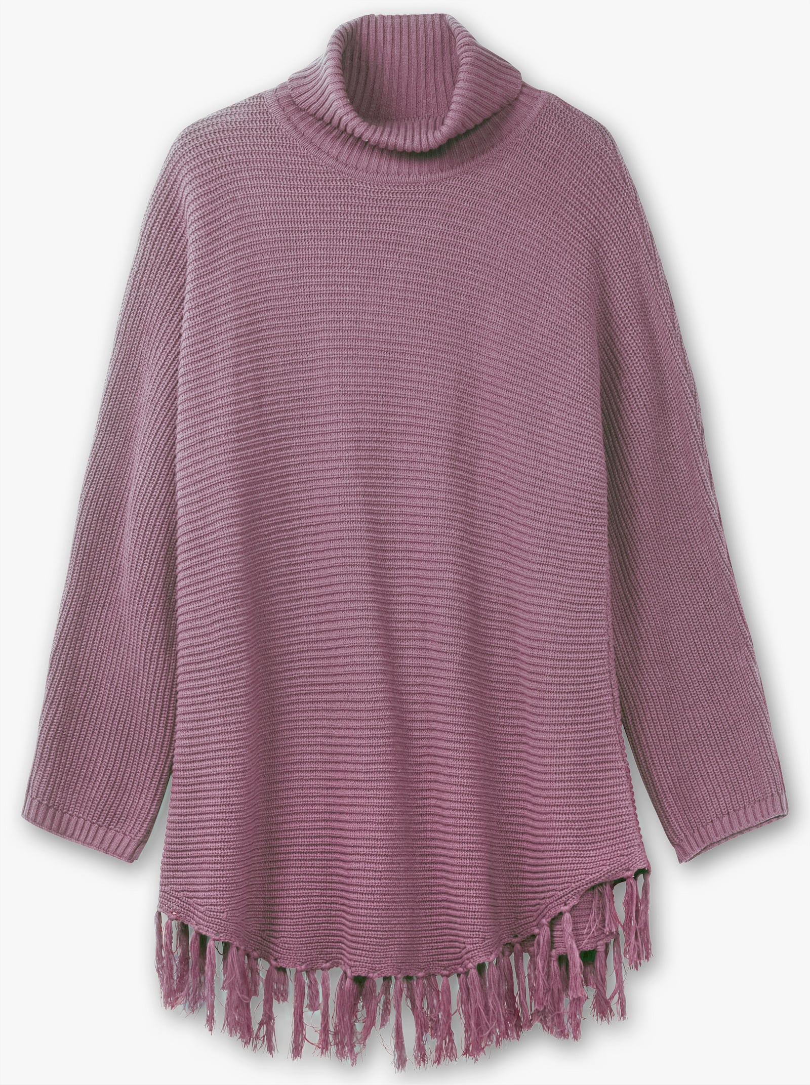 sheego Strickpullover in Ponchoform - mauve