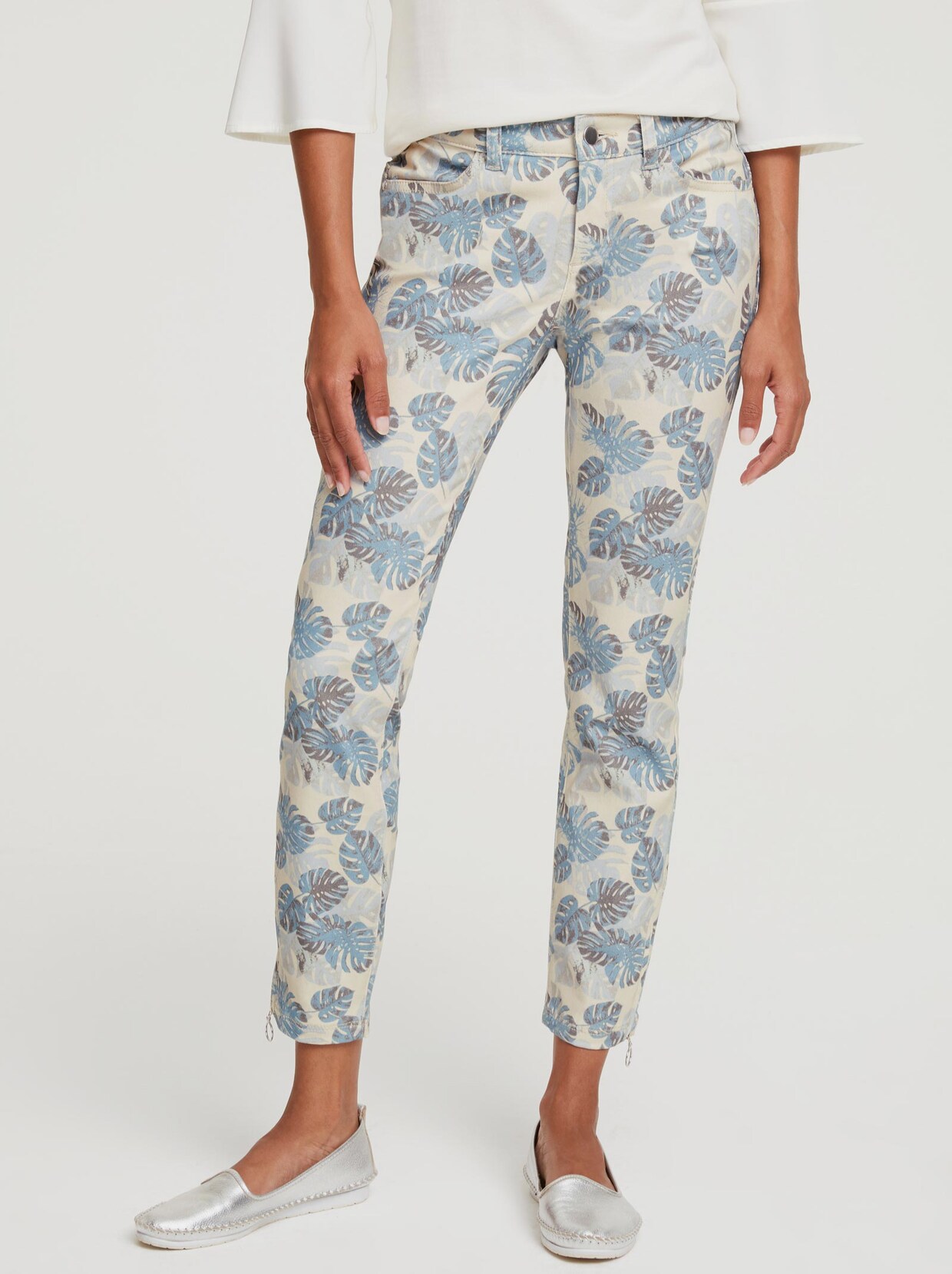 Linea Tesini Push-up-Jeans - blau-champagner