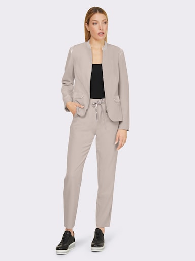 heine Hosenanzug mit sportiven Kontrasten - hellgrau