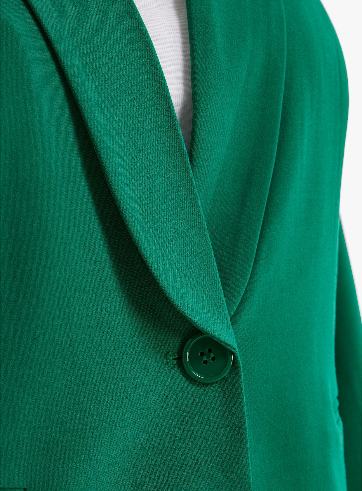 Blazer in langer Form - grün