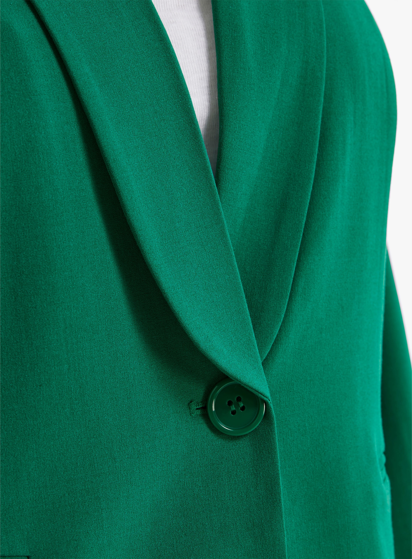 Blazer in langer Form - grün