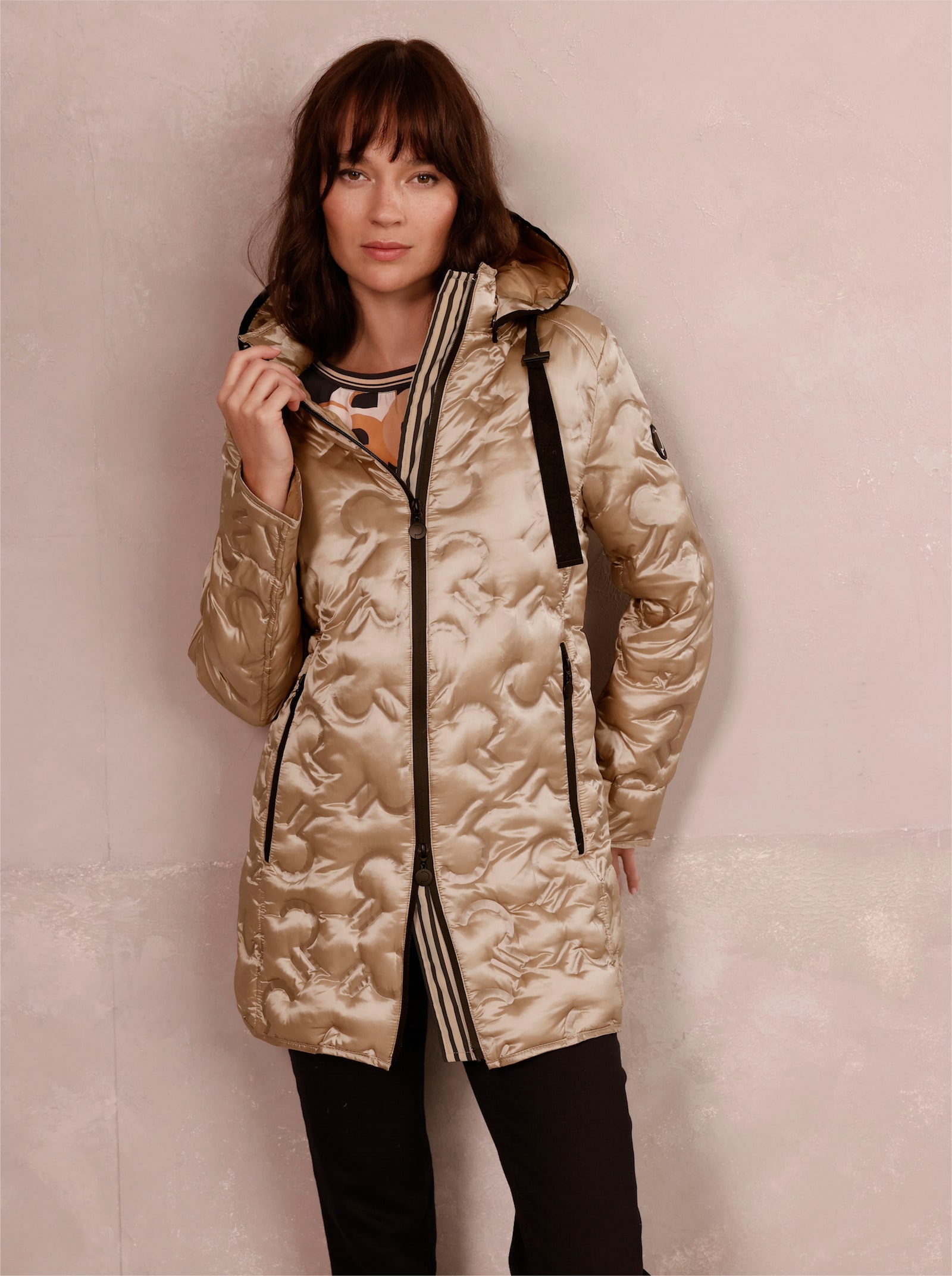 CREATION L PREMIUM Daunenjacke in Two-Tone-Optik - beige