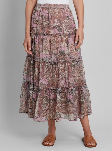 heine Stufenrock mit Paisley-Muster - hortensie-schoko-bedruckt