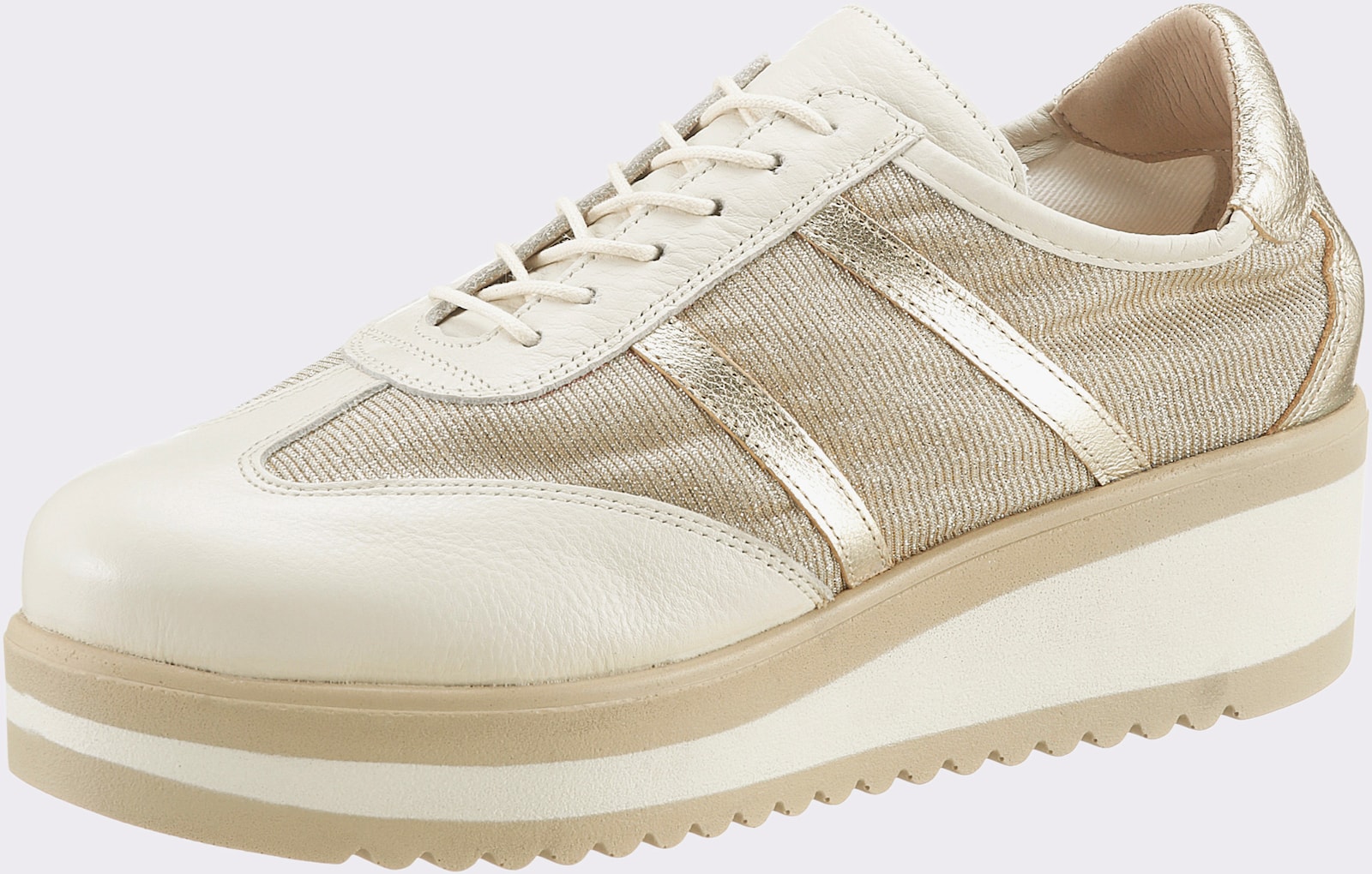 heine Veterschoen - crème/goudkleur