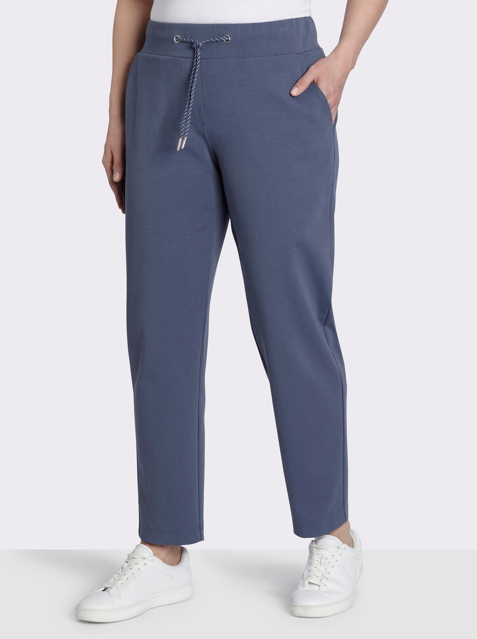 sheego Jogg Pants mit schmalem Bein - rauchblau