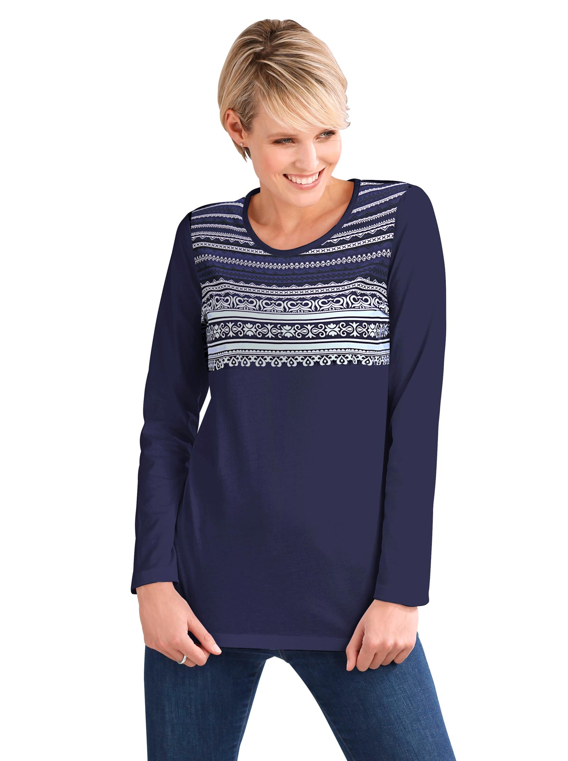 Shirt - marine-gemustert