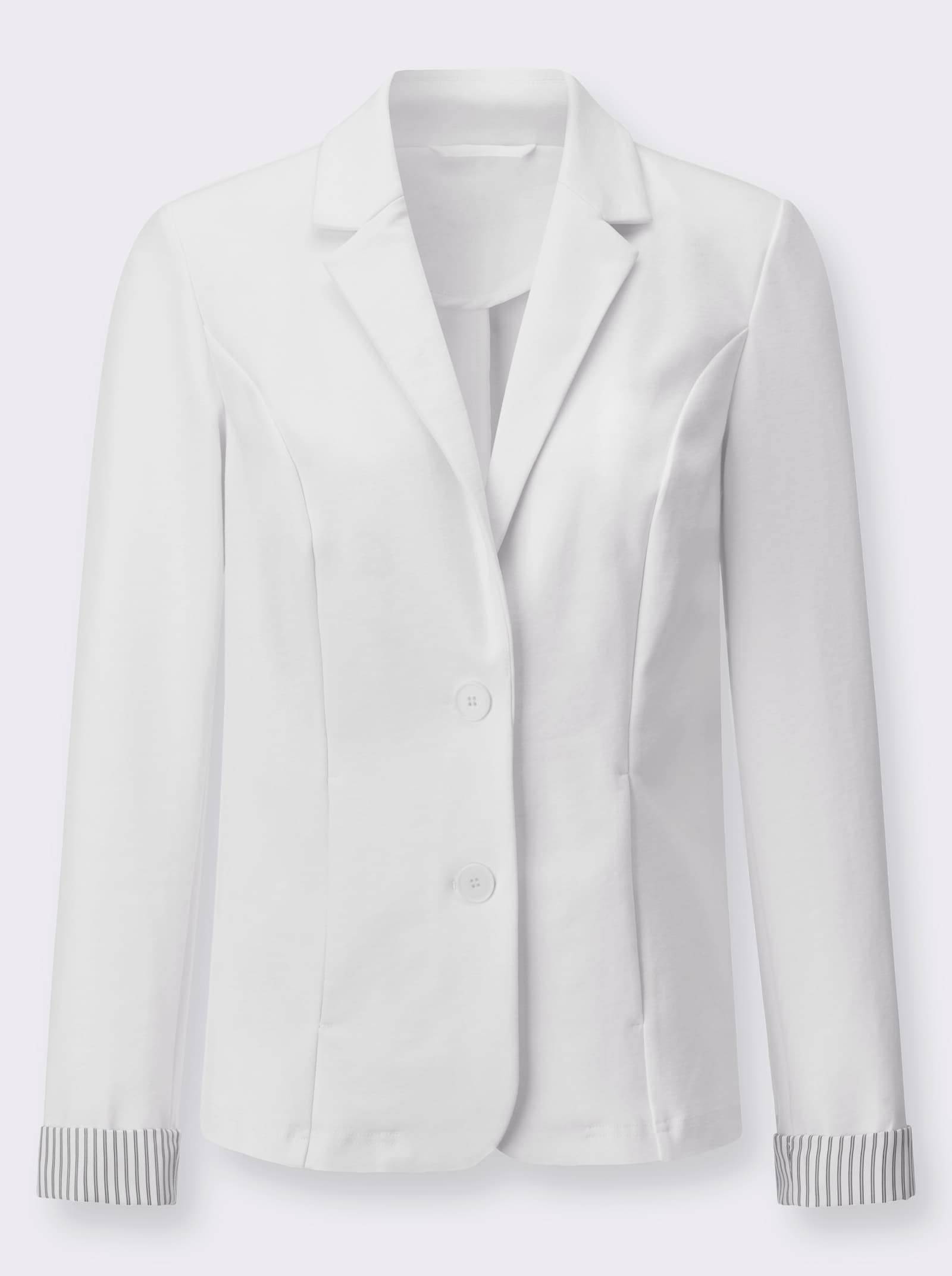 Jerseyblazer in Interlock Qualität - weiß