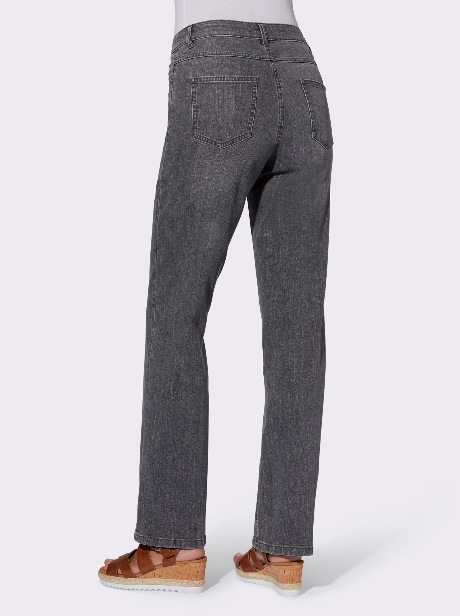 Jeans mit elastischer Qualität - stone-grey-denim